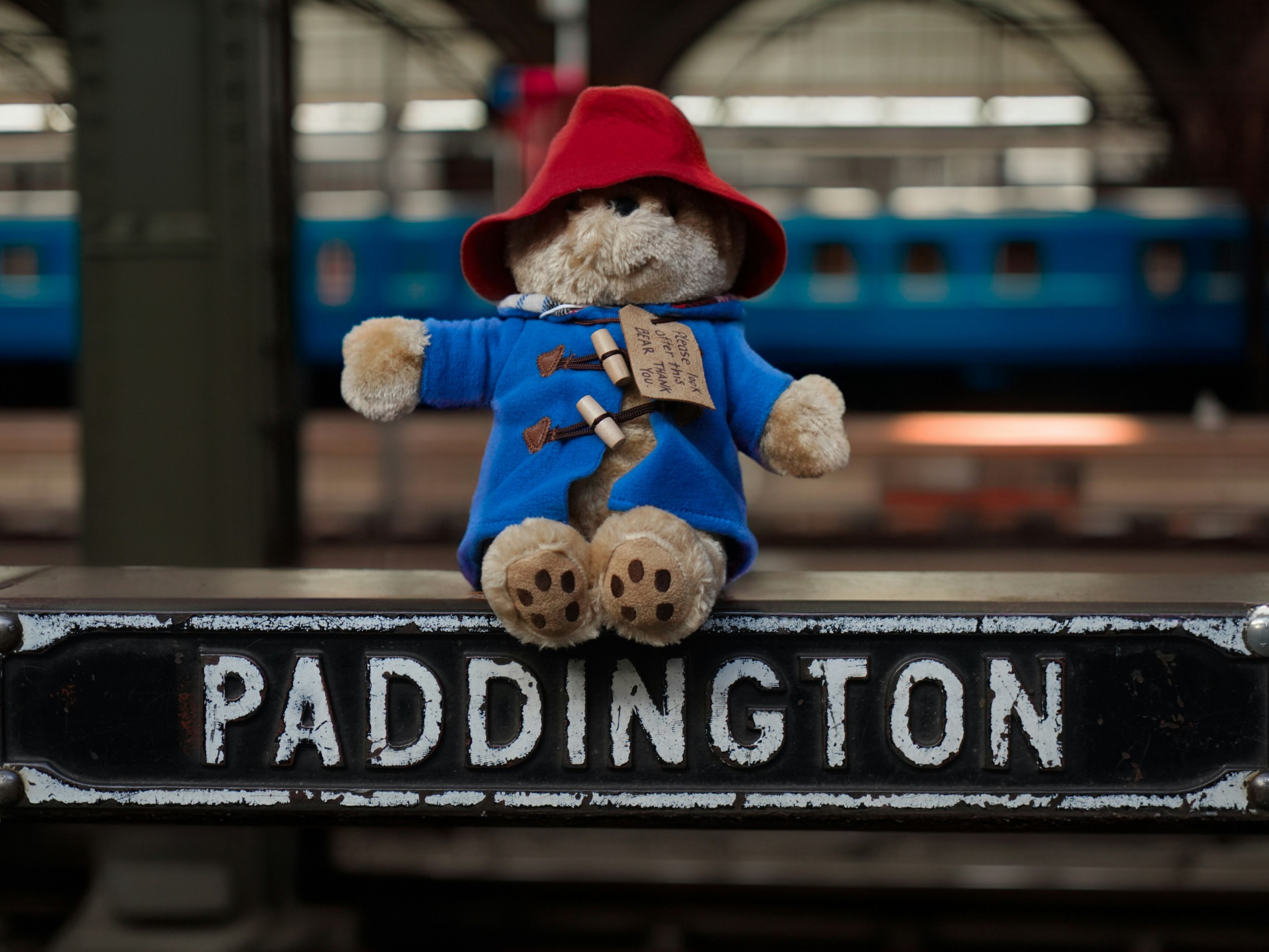 Photo of Paddington bear on a sign as UK Technology Secretary Peter Kyle travels to the US to secure UK position as a global leader with additional AI investment with increased government partnership and investing from private US companies.